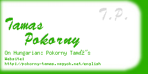 tamas pokorny business card